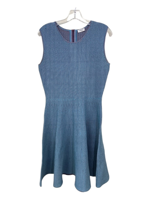 Akris Punto Size 10 Blue, Red, Black Viscose Blend Sleeveless Jacquard Dress Blue, Red, Black / 10