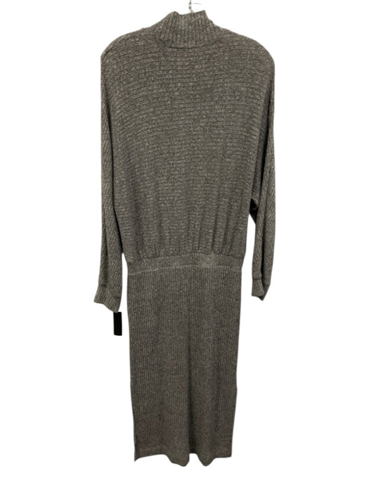 Saturday Sunday Size M Gray & Black Viscose & Polyester Long Sleeve Dress Gray & Black / M