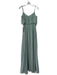 Birdy Grey Size XS Mint Green Polyester V Neck Spaghetti Strap Floor Length Gown Mint Green / XS