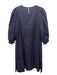 COS Size 12 Navy Blue Cotton Long Balloon Sleeve Solid Keyhole Back Maxi Dress Navy Blue / 12