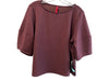 Spanx Size Large Maroon Modal Blend Wide Neck Drop Shoulder Half Sleeve Top Maroon / Large