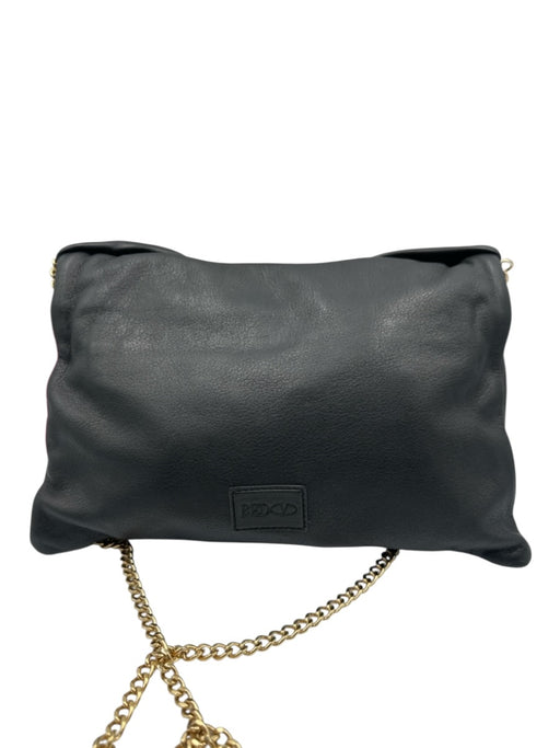 Red Valentino Black Leather Bow Chain Clutch Crossbody Bag Black / Small