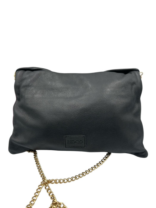 Red Valentino Black Leather Bow Chain Clutch Crossbody Bag Black / Small