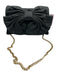 Red Valentino Black Leather Bow Chain Clutch Crossbody Bag Black / Small