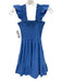 Hill House Size XS Blue Cotton Elastic top Ruffle Straps Swiss Dot Tiered Dress Blue / XS