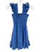 Hill House Size XS Blue Cotton Elastic top Ruffle Straps Swiss Dot Tiered Dress Blue / XS