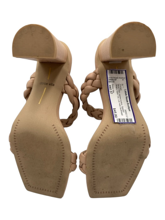 Dolce Vita Shoe Size est 37 Blush Pink padded leather Braided Straps Pumps Blush Pink / est 37
