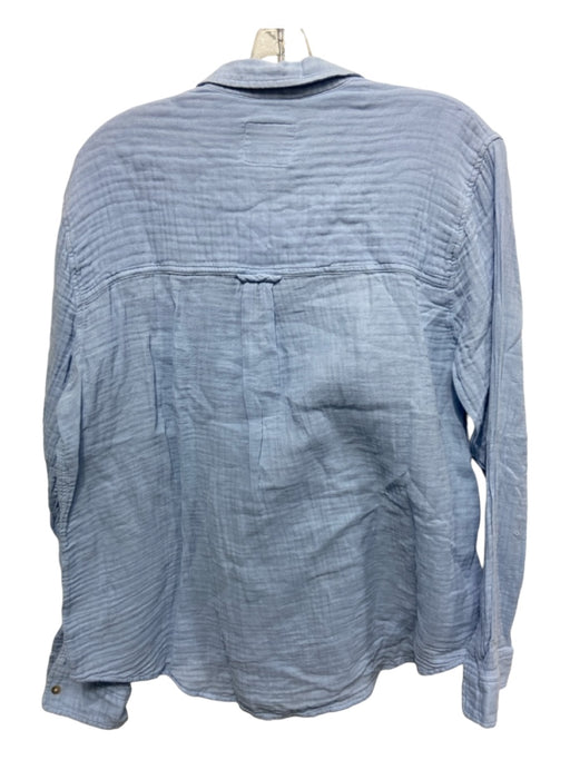 Rails Size L Light Blue Cotton Gauze Buttondown Breast Pocket Long Sleeve Top Light Blue / L