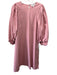 COS Size M Dusty Pink Cotton Puff Sleeves Gathered Shoulder Round Neck Dress Dusty Pink / M