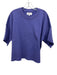 XiRENA Size M Violet Purple Cotton Short Sleeve Crew Neck Raw Hem Sweatshirt Top Violet Purple / M