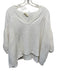 Stark X Size S White Cotton Crinkle Short Puff Sleeve V Neck Oversize Top White / S