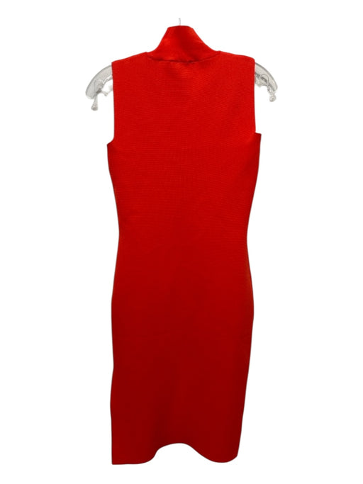 House of Harlow 1960 Size XS Orange Viscose & Nylon Sleeveless Ribbed Knit Dress Orange / XS