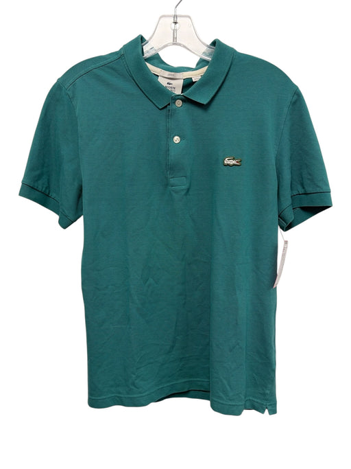 Lacoste Live Size M Teal Green Cotton Collared Polo Top Teal Green / M