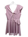 Ted Baker Size 2/M Pink Polyester Ruffle Detail Sleeveless Above Knee Dress Pink / 2/M