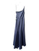 Amsale Size 2 Slate Blue Polyester Spaghetti Strap One Shoulder Front Slit Gown Slate Blue / 2