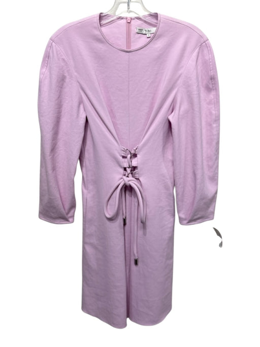 Tibi Size 2 Lilac Polyester Blend Long Sleeve Lace Up Dress Lilac / 2