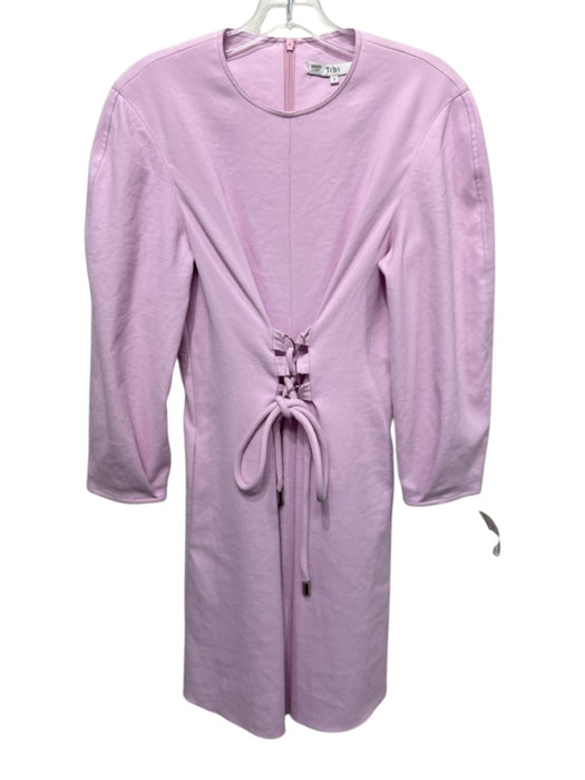 Tibi Size 2 Lilac Polyester Blend Long Sleeve Lace Up Dress Lilac / 2