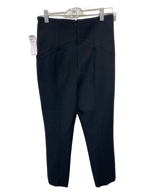 Veronica Beard Size 4 Black Polyester Blend Pleated Back Zip Tapered Pants Black / 4