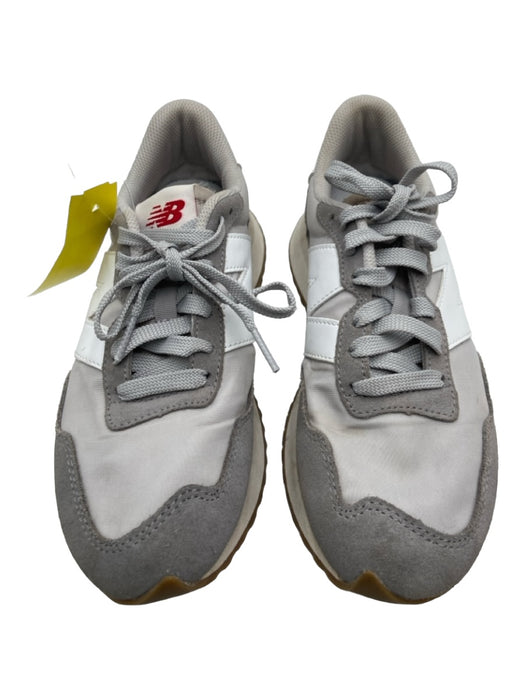 New Balance Shoe Size 6 Gray & White Synthetic & Suede Low Top lace up Sneakers Gray & White / 6