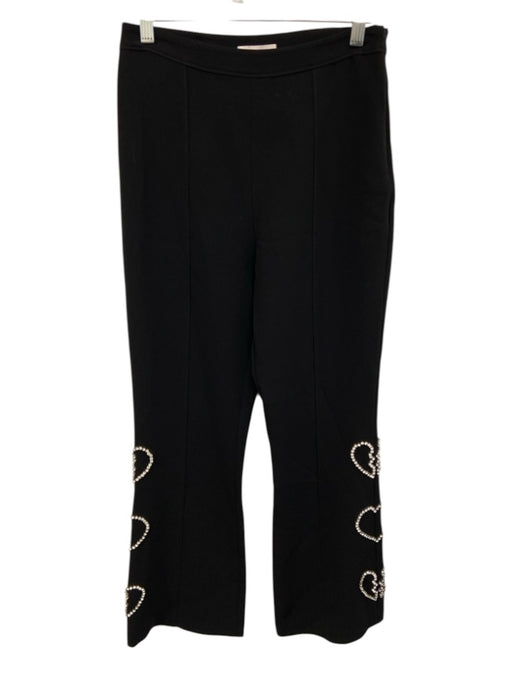 5a7 Cinq a Sept Size 2 Black Triacetate Jeweled Side Zip Pants Black / 2