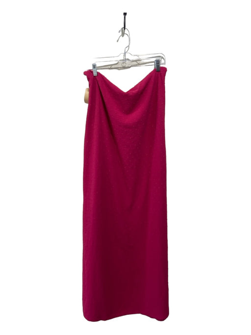 Entro Size M Pink Polyester Blend One Shoulder Swiss Dot Sleeveless Maxi Dress Pink / M