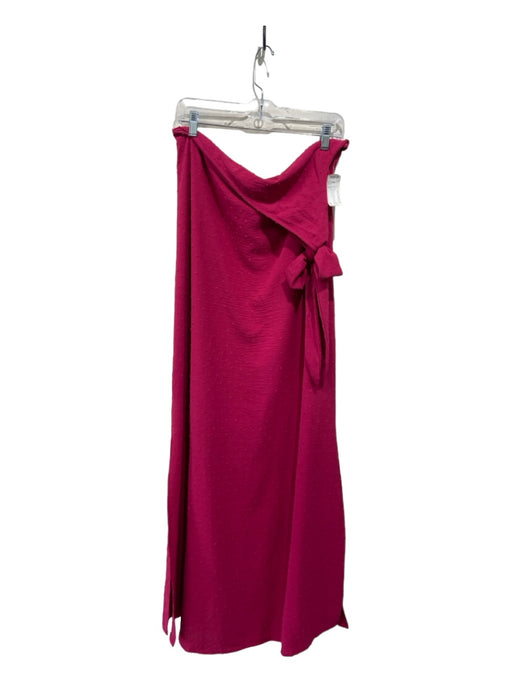 Entro Size M Pink Polyester Blend One Shoulder Swiss Dot Sleeveless Maxi Dress Pink / M