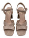 Kate Spade Shoe Size 8 Beige & Brown Leather Stacked Block Heel Sandal Pumps Beige & Brown / 8