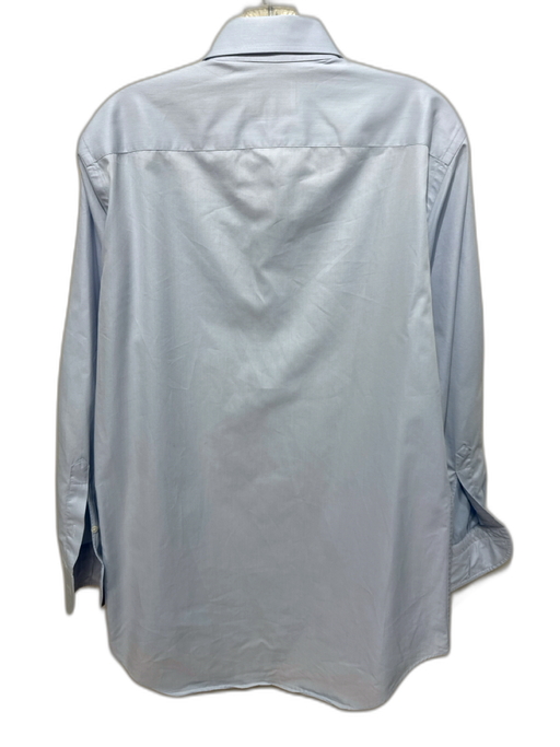 Ledbury Size 15.5 Light blue Cotton Solid Button Up Men's Long Sleeve Shirt Light blue / 15.5