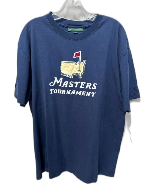 Masters Size XL Navy Cotton logo T shirt Crew Men's Short Sleeve Navy / XL