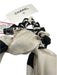Chanel Black, White & Beige Silk Interlocking CC Hair Tie Hair Accessories/Tools Black, White & Beige