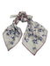 Chanel White, Blue & Pink Silk Stars Hair Tie Scarf Hair Accessories/Tools White, Blue & Pink