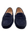 Tod's Shoe Size 41 Midnight blue Leather Upper Round Toe Suede Penny Loafers Midnight blue / 41