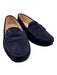 Tod's Shoe Size 41 Midnight blue Leather Upper Round Toe Suede Penny Loafers Midnight blue / 41