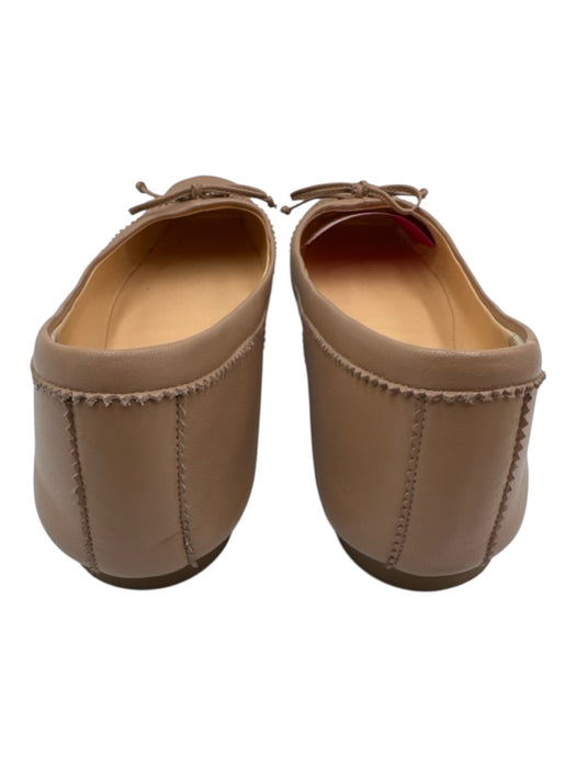 Christian Louboutin Shoe Size 42 Beige Leather Upper Bow detail Ballerina Flats Beige / 42