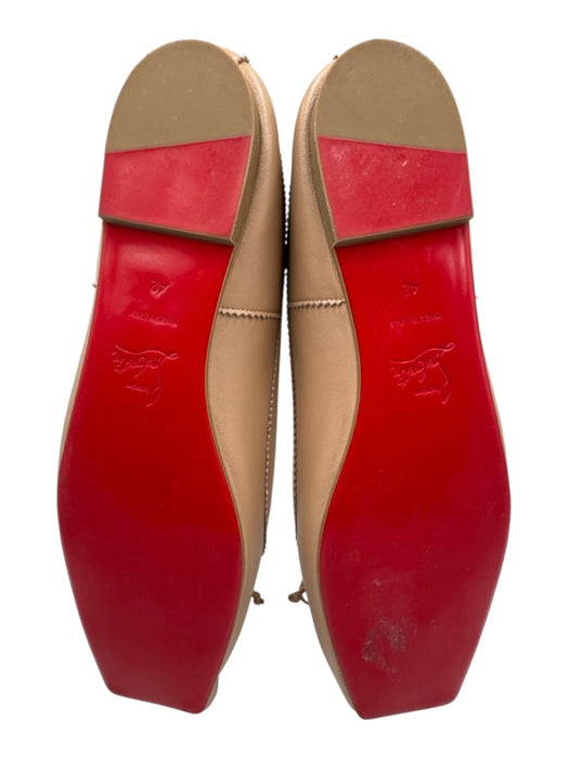 Christian Louboutin Shoe Size 42 Beige Leather Upper Bow detail Ballerina Flats Beige / 42