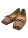 Christian Louboutin Shoe Size 42 Beige Leather Upper Bow detail Ballerina Flats Beige / 42