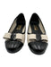 Salvatore Ferragamo Shoe Size 11 Cream Beige & Black Bow detail Toe Cap Flats Cream Beige & Black / 11