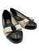 Salvatore Ferragamo Shoe Size 11 Cream Beige & Black Bow detail Toe Cap Flats Cream Beige & Black / 11