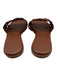 Gianvito Rossi Shoe Size 41 Brown Leather Upper Woven One Strap Slide Sandals Brown / 41
