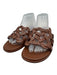 Gianvito Rossi Shoe Size 41 Brown Leather Upper Woven One Strap Slide Sandals Brown / 41