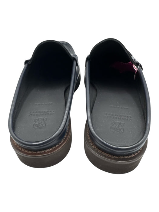 Brunello Cucinelli Shoe Size 41 Midnight blue Leather Upper Mule Monili Loafers Midnight blue / 41