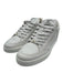 Chanel Shoe Size 42 White Calfskin Leather Lace Up Gold Logo Low Top Sneakers White / 42