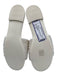 Chanel Shoe Size 41 White Leather Faux Pearl Rhinestone Logo Peep Toe Sandals White / 41