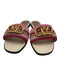 Valentino Garavani Shoe Size 41 Pink & Gold Textile Crochet Stripe Slide Sandals Pink & Gold / 41