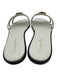 Christian Dior Shoe Size 41.5 Off White Leather Faux Pearl Gold Logo Sandals Off White / 41.5