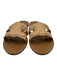 Celine Shoe Size 41 Light Brown Calfskin Leather Slide Triomphe Flats Sandals Light Brown / 41