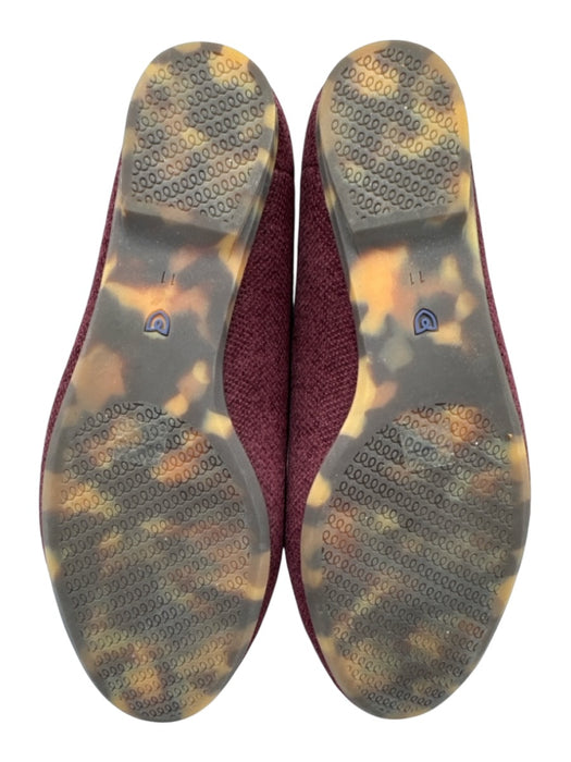 Rothy's Shoe Size 11 Burgundy Red textile upper Knit Horsebit Loafer Slide Mules Burgundy Red / 11