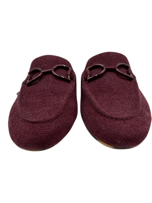 Rothy's Shoe Size 11 Burgundy Red textile upper Knit Horsebit Loafer Slide Mules Burgundy Red / 11