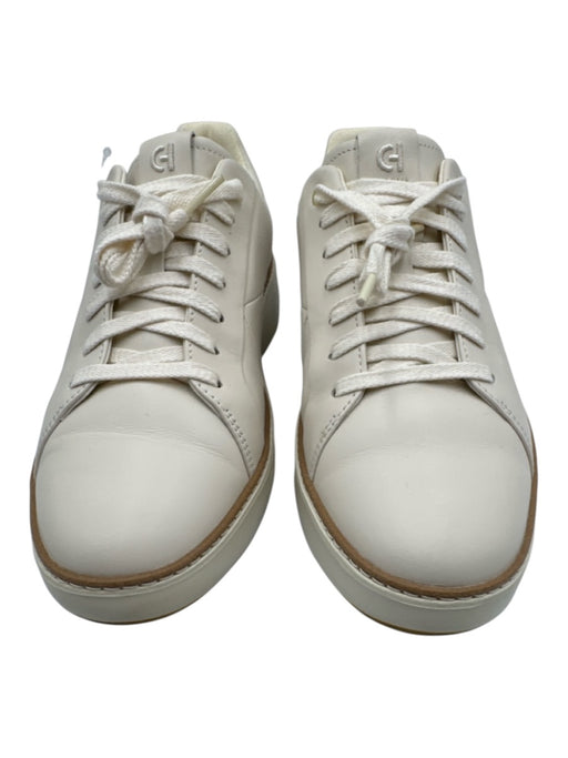 Cole Haan Shoe Size 11 Cream White Leather Upper Panel Detail Low Top Sneakers Cream White / 11