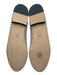Chanel Shoe Size 42 Gray Leather Upper Bow Toe Cap Interlocking C Logo Flats Gray / 42